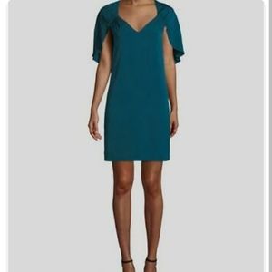 NWT Milly V-Neck Cape Back Mini Romy Silk Shift Dress 4